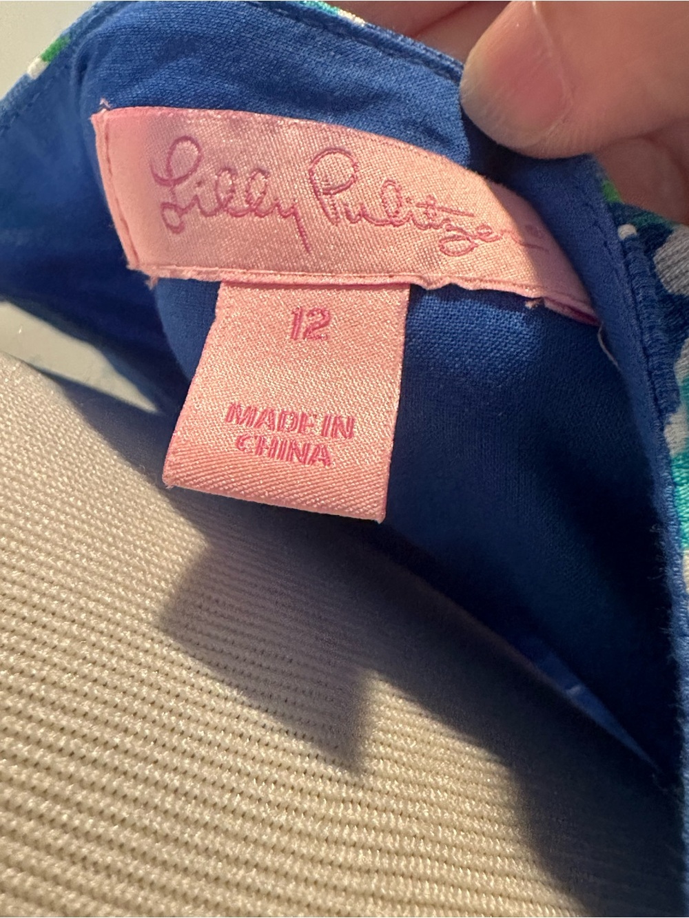 Lilly Pulitzer Penelope Shift Dress Blue Crush Bamboom Size 12 EUC - Picture 5 of 5